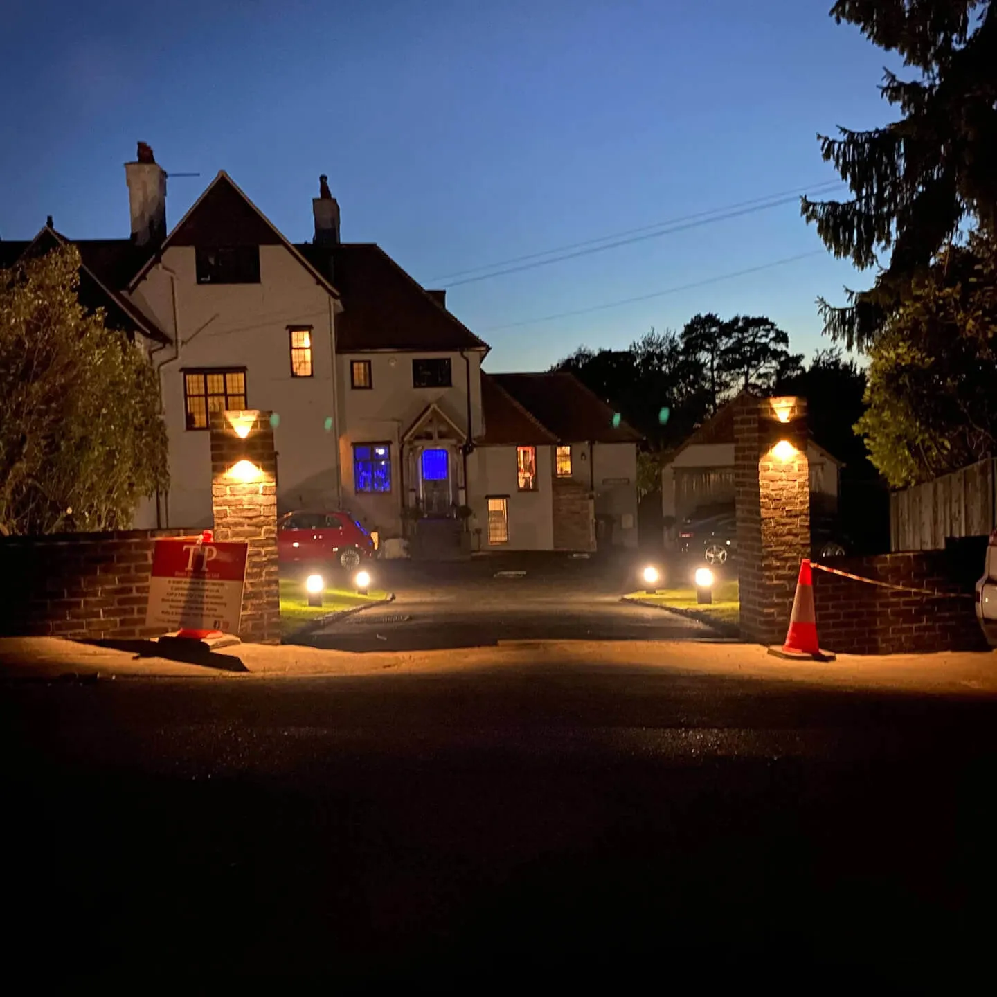 lighting outside front of house